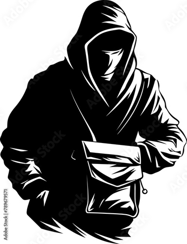Haul Heist Stolen Bag Emblem Design Stealthy Snatch Robber Vector Logo