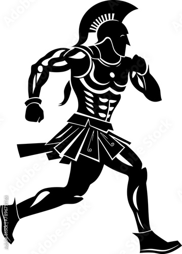 Swift Spartan Speed Running Gladiator Icon Fleet footed Fury Gladiator Warrior Symbol