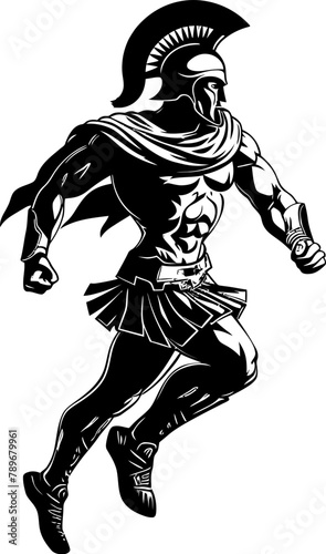 Rapid Runners Resolve Warrior Icon Vector Speedy Stride Sprinter Gladiator Emblem Design