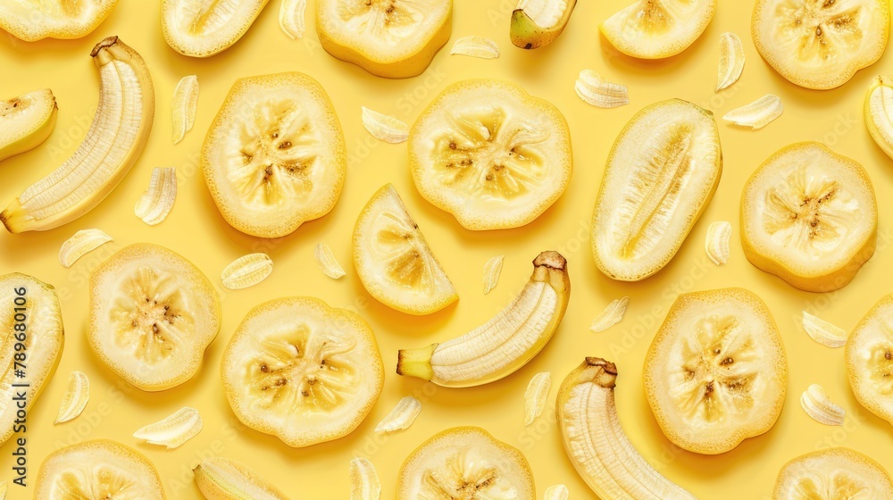 banana slices background pattern banana slices background pattern