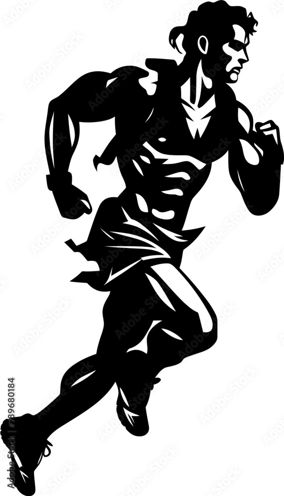 Fototapeta premium Velocity Vanguard Running Gladiator Icon Speedy Centurion Warrior Vector Logo