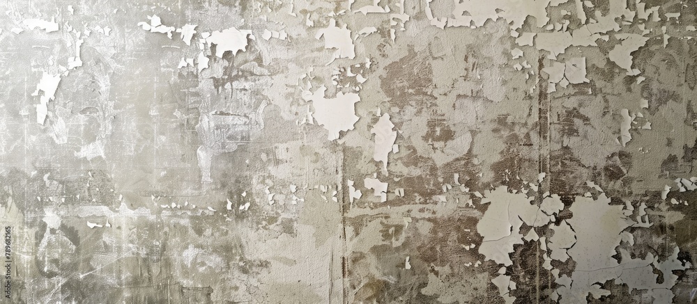 Obraz premium Textured wall with a worn-out wallpaper backdrop.