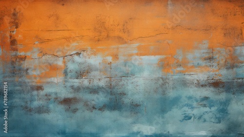 Orange and blue dirty texture