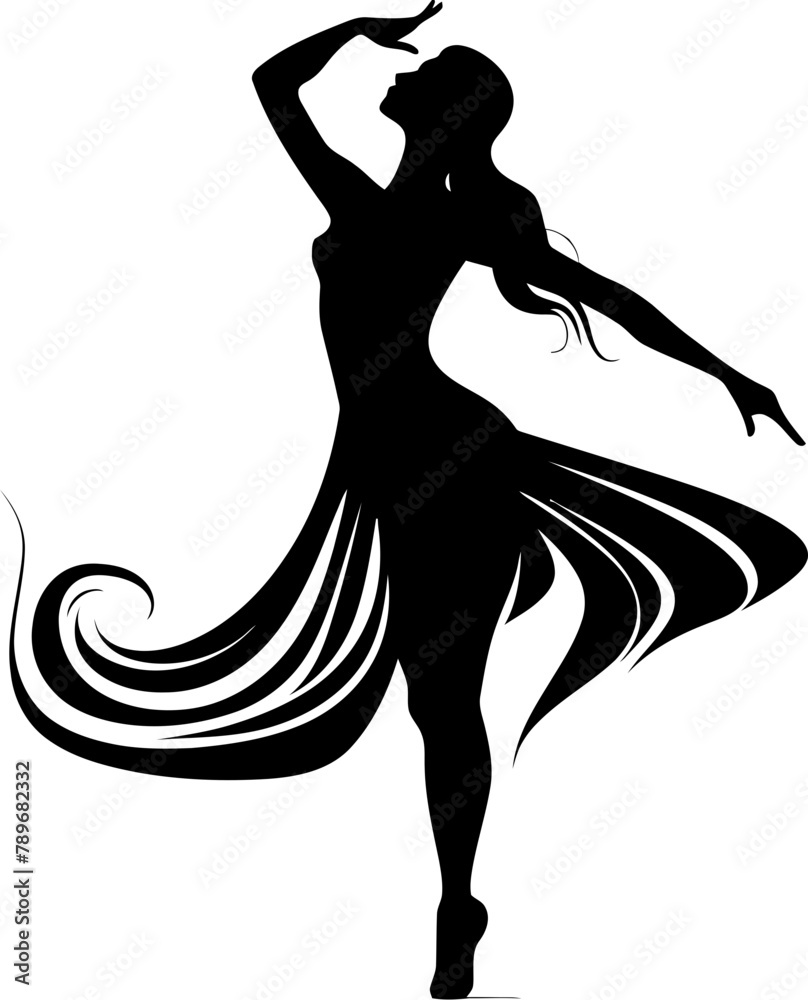 Fototapeta premium Eternal Expression Dance Soul Icon Cosmic Cadence Soul of Dance Logo