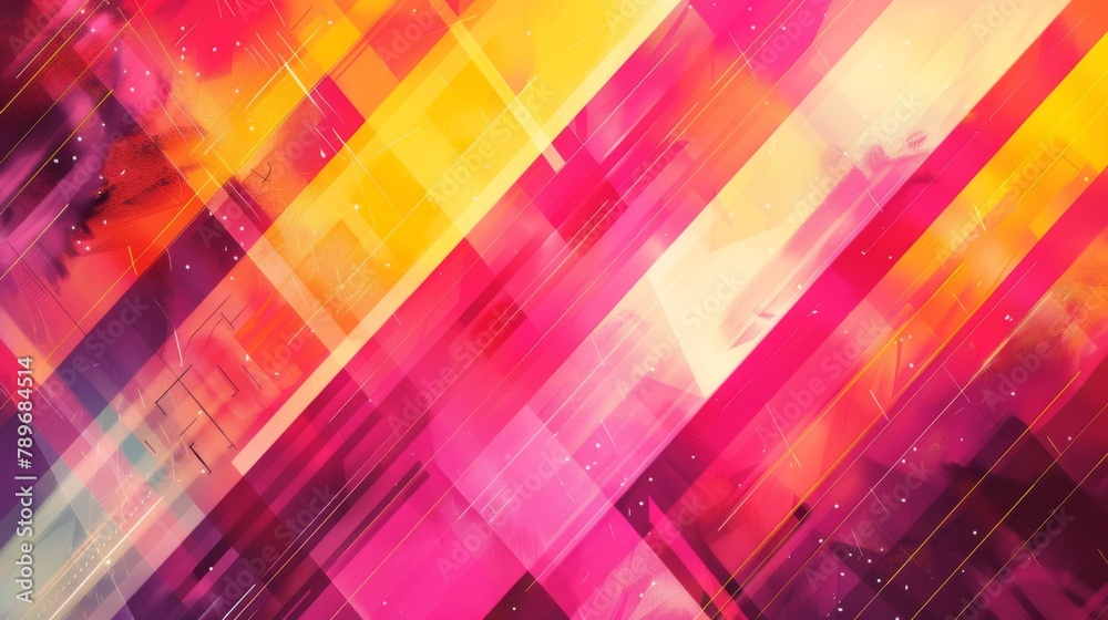 A colorful abstract background with a bright yellow and red color scheme, AI