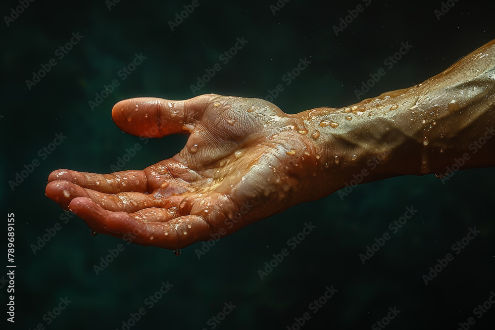 An artistic representation of a hand extended in support, symbolizing solidarity and assistance. Concept of empathy and compassion. Generative Ai. An artistic representation of a hand extended in support, symbolizing solidarity and assistance. Concept of empathy and compassion. Generative Ai.