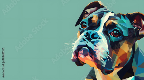 Geometric dog illustration. polygonal style