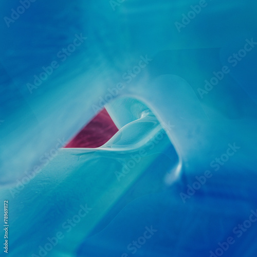 Colorful ice cubes abstract figure