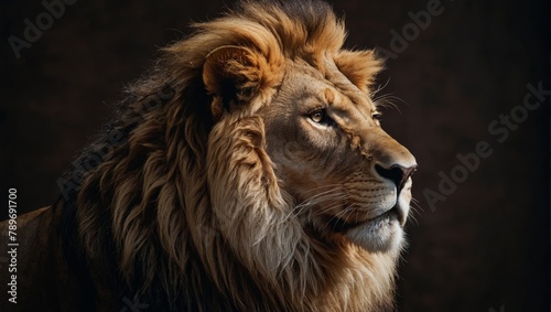 portrait of a male lion