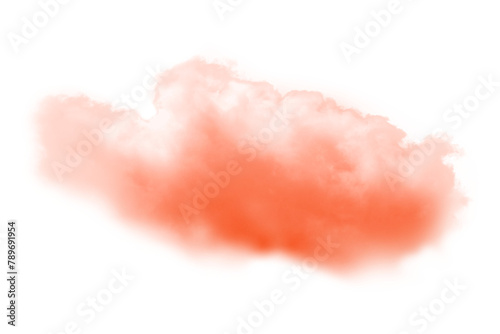 Orange cloud png sticker, sky design, transparent background