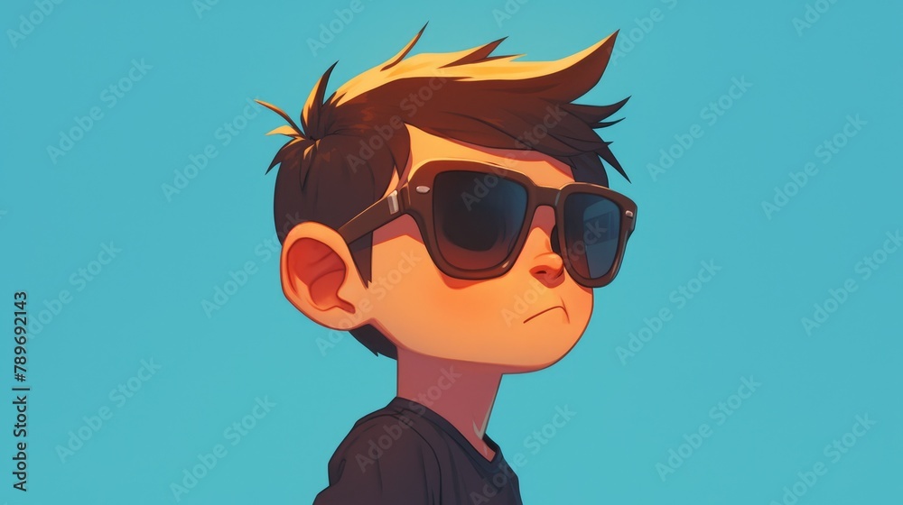 Cartoon of a stylish little guy rocking sunglasses