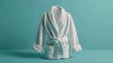 Blank mockup of a terry cloth robe with a shawl collar a timeless and classic design. .
