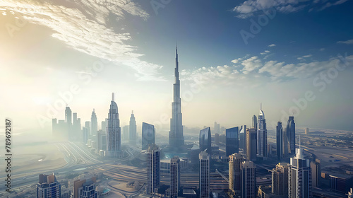 A spectacular image showcasing the modern marvels and opulent architecture of Dubai. 
