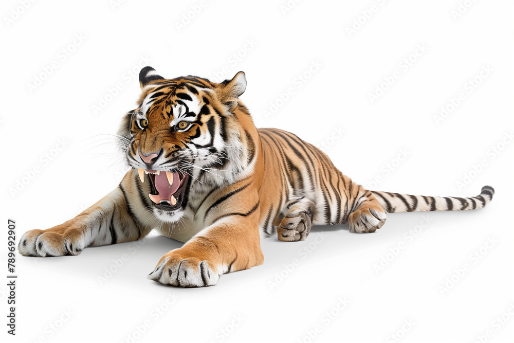 Obraz premium bengal tiger isolated on white background