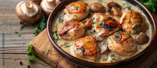 Savory Chicken and Mushroom in Rich Sauce