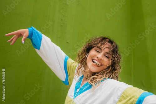Happy Woman Dancing to the Music