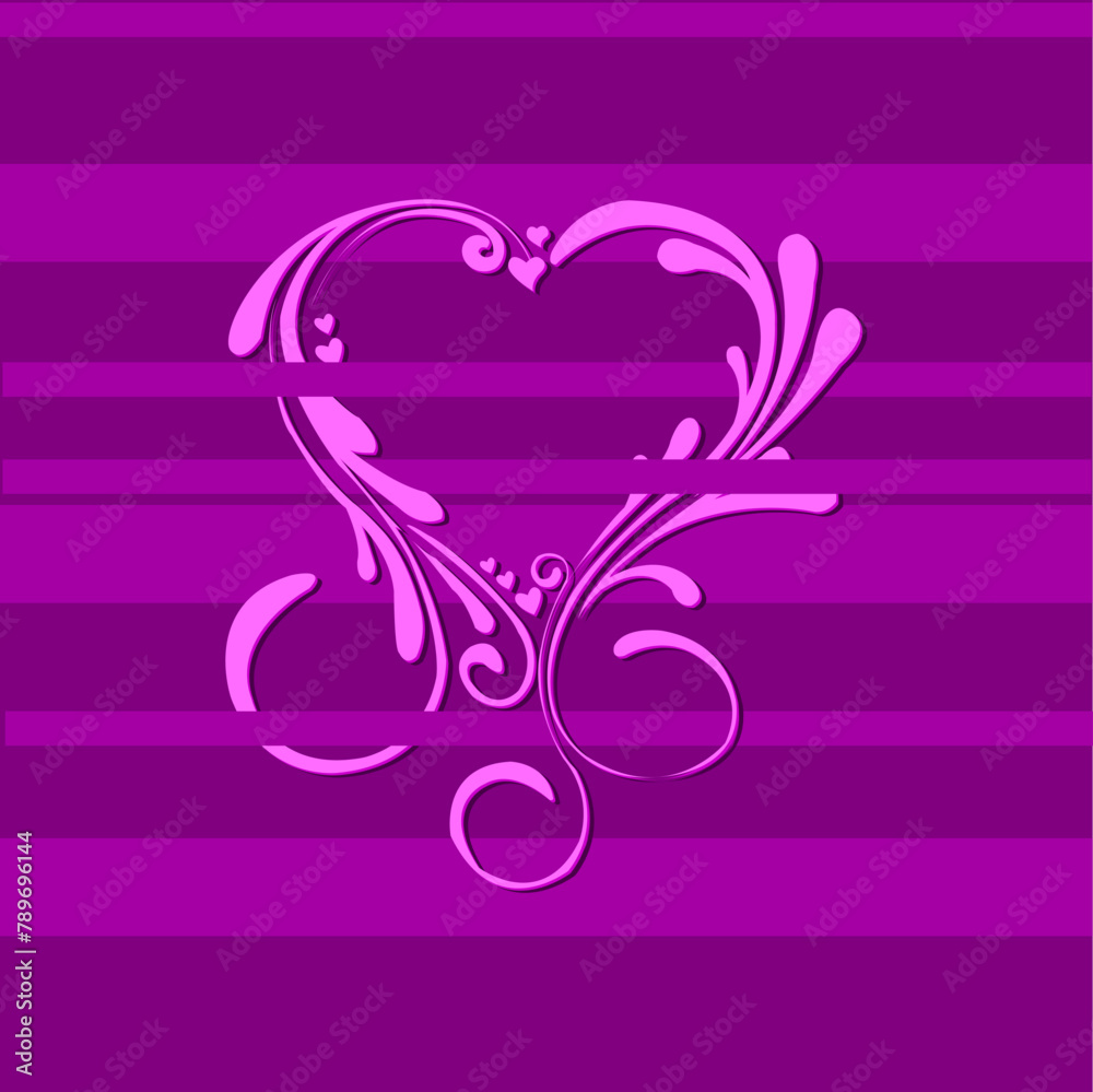 Obraz premium Lavender Ornamental Heart Decoration