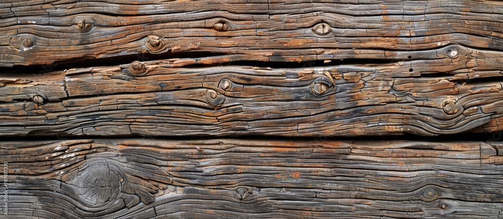 Naklejka premium Brown antique wooden texture suitable for background purposes, utilizing aged wood.
