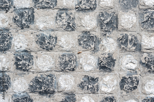checkered pattern on stone photo