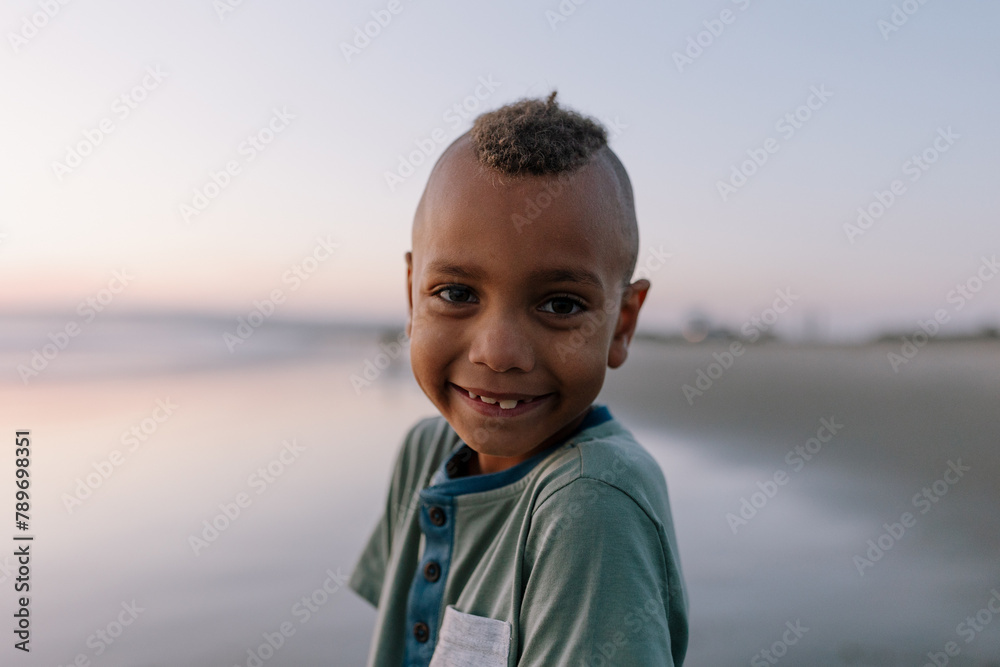 Portrait of young boy at the beach Portrait of young boy at the beach