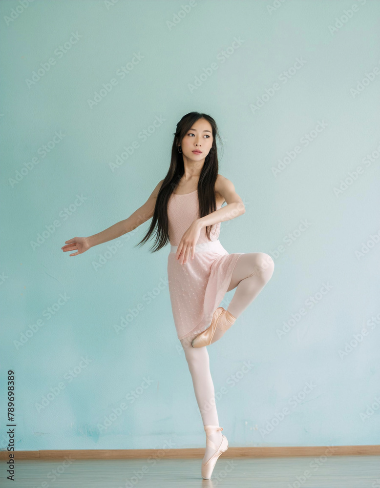 バレエを踊る女性 バレエを踊る女性