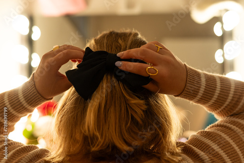 Elegant Hair Bow Styling photo