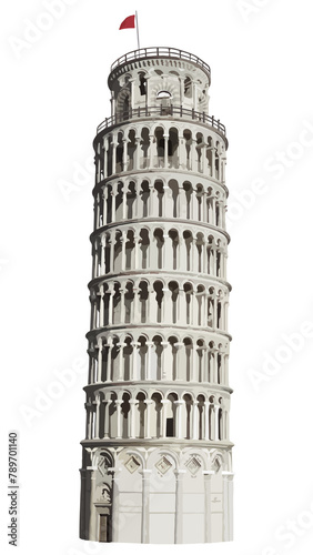 Leaning Tower png illustration, Italian architecture vectorize, transparent background