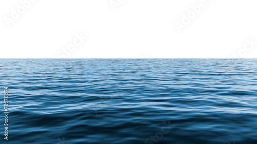 Sea water png nature border, transparent background photo