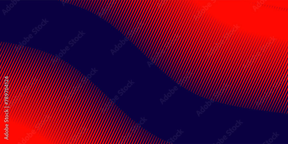 Fototapeta premium Abstract speed lines style orange color halftone banner design template. Vector illustration.