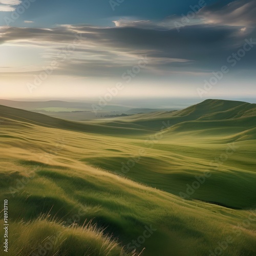 A vast, open grassland with the sky stretching out endlessly above5