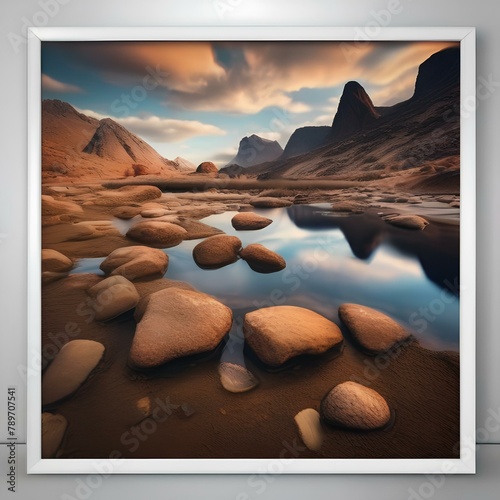 A tranquil river winding through a rocky landscape2 photo