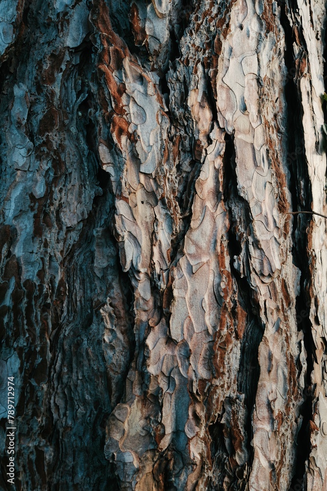 Rustic pine tree bark texture close-up Rustic pine tree bark texture close-up