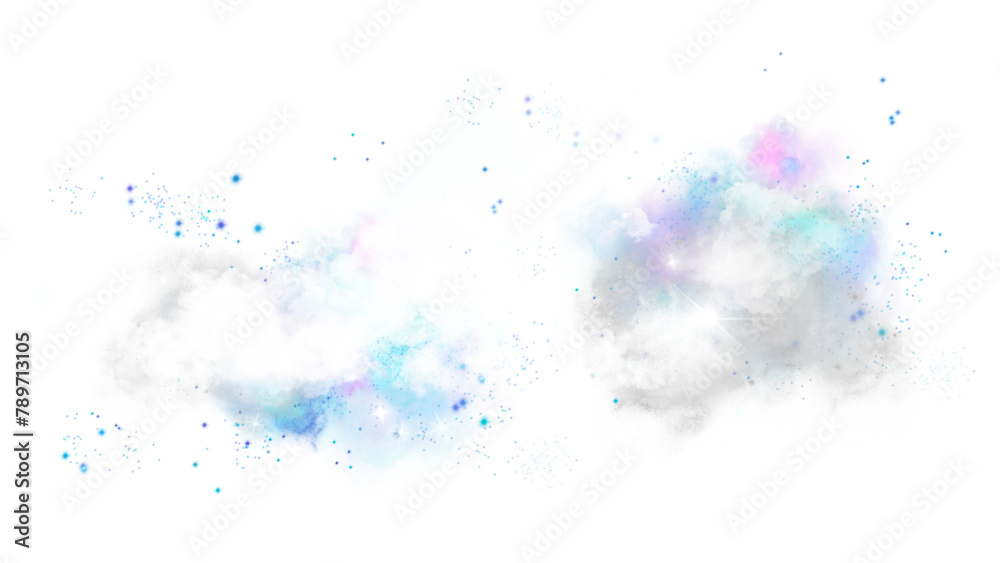 Bling cloud png sticker, dreamy design transparent background