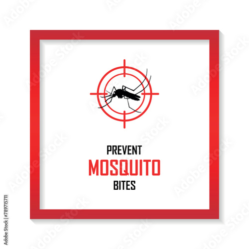 Prevent mosquito bites, dengue and malaria awareness, no fever, protect the body, medical and healthcare banner, help health sector to stop spreading infection, epidemic control