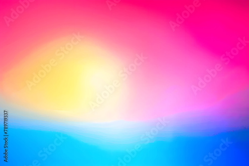 Blurred Smooth Abstract Gradient Background. Blue Pink Yellow