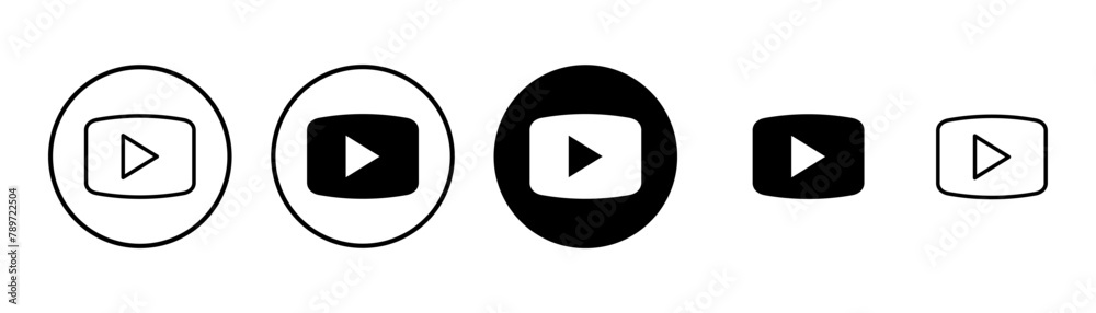 play Icon vector isolated on white background. Play button vector icon. Video icon vector play Icon vector isolated on white background. Play button vector icon. Video icon vector