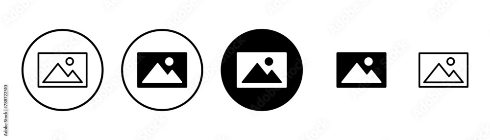 Picture icon vector isolated on white background. Picture vector icon. photo gallery icon vector Picture icon vector isolated on white background. Picture vector icon. photo gallery icon vector