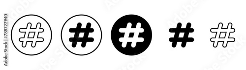 Hashtag icon vector isolated on white background. hashtag vector icon