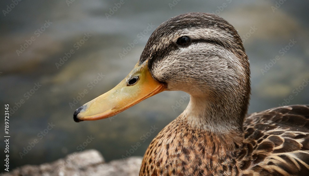 close-up image of a duck featuring a remarkably long beak close-up image of a duck featuring a remarkably long beak