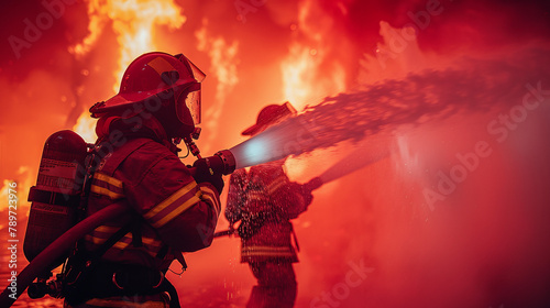 firefighters in action photo