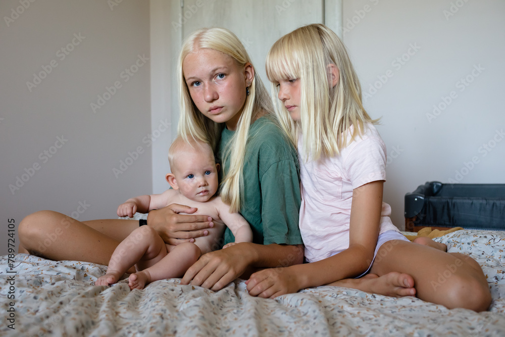 Three sisters with seven years age gap