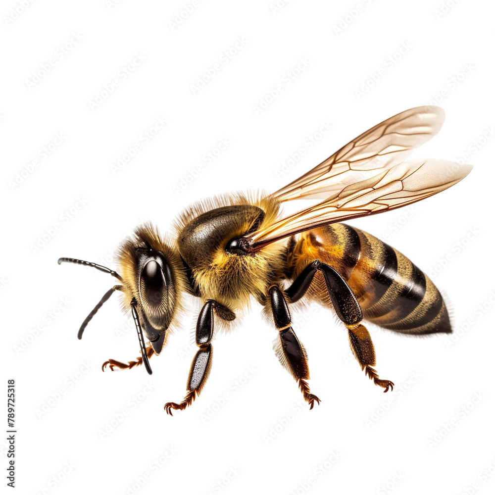 Beautiful  Bees isolated on white background
