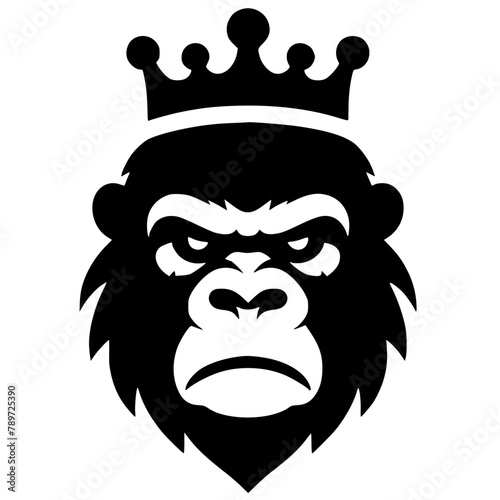 Gorilla face silhouette