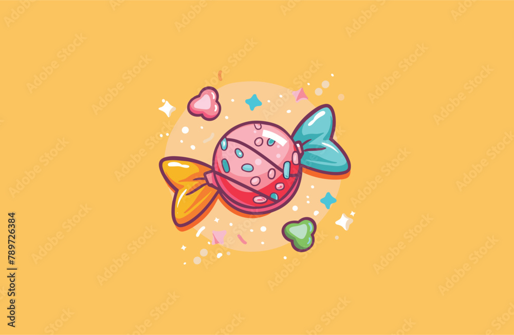 Cute candy Mascot Logo Style Cute candy Mascot Logo Style