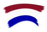 bonaire flag with paint strokes
