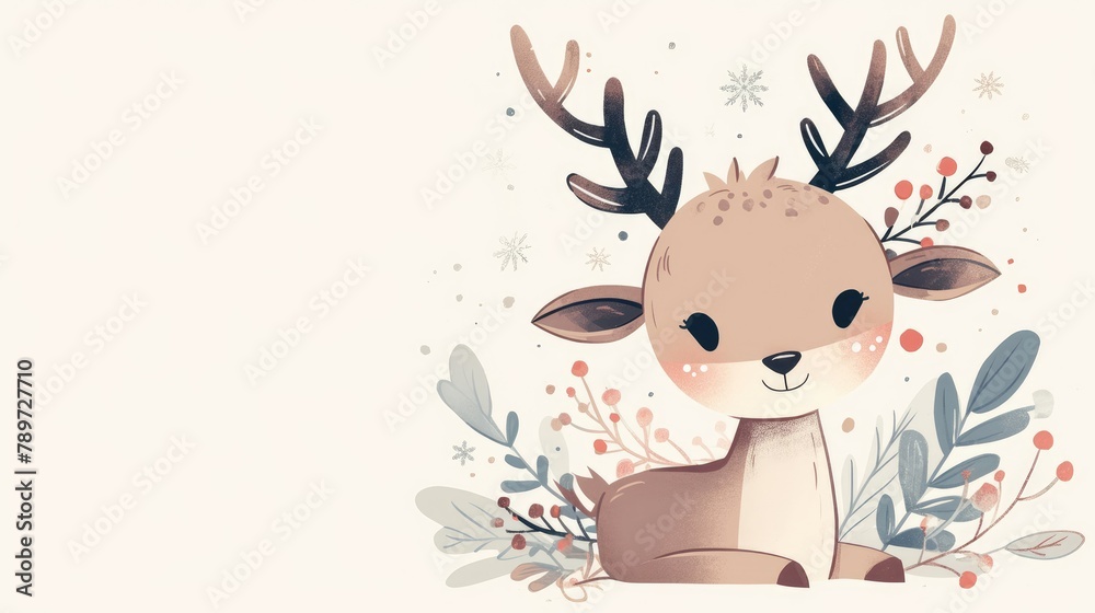 Add a touch of festive charm to your baby shower card with an adorable reindeer design Add a touch of festive charm to your baby shower card with an adorable reindeer design