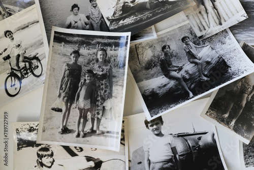 collage of black and white old photos.  photo