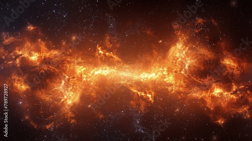 Stellar Fusion. Depict the Intense Fusion Reactions Igniting in the Cores of Massive Stars, Creating New Elements.
