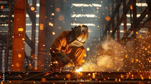 professional welder at work photo