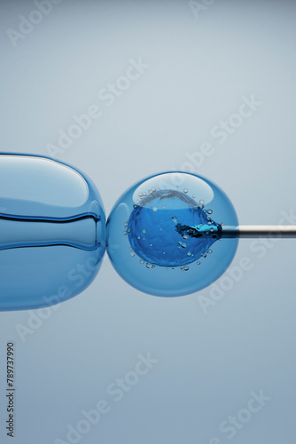 3D Render of Intracellular Fluid Injection photo